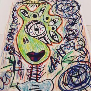 drawing "all is well, all is well " Alien by Karl Nicholas Urso